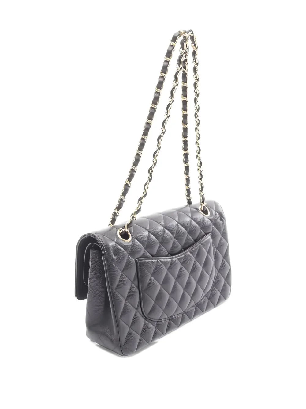 Pre-owned Chanel 2019 Classic Flap Chain Shoulder Bag In Black