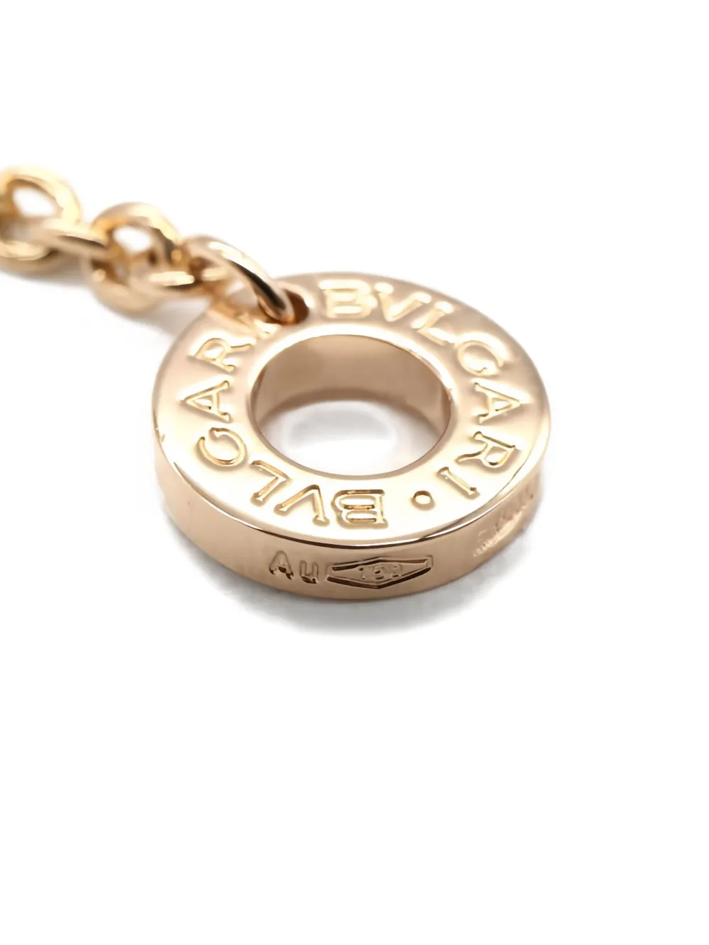 Pre-owned Bvlgari 2010s 18k Rose Gold 18k White Gold Necklace In Pink