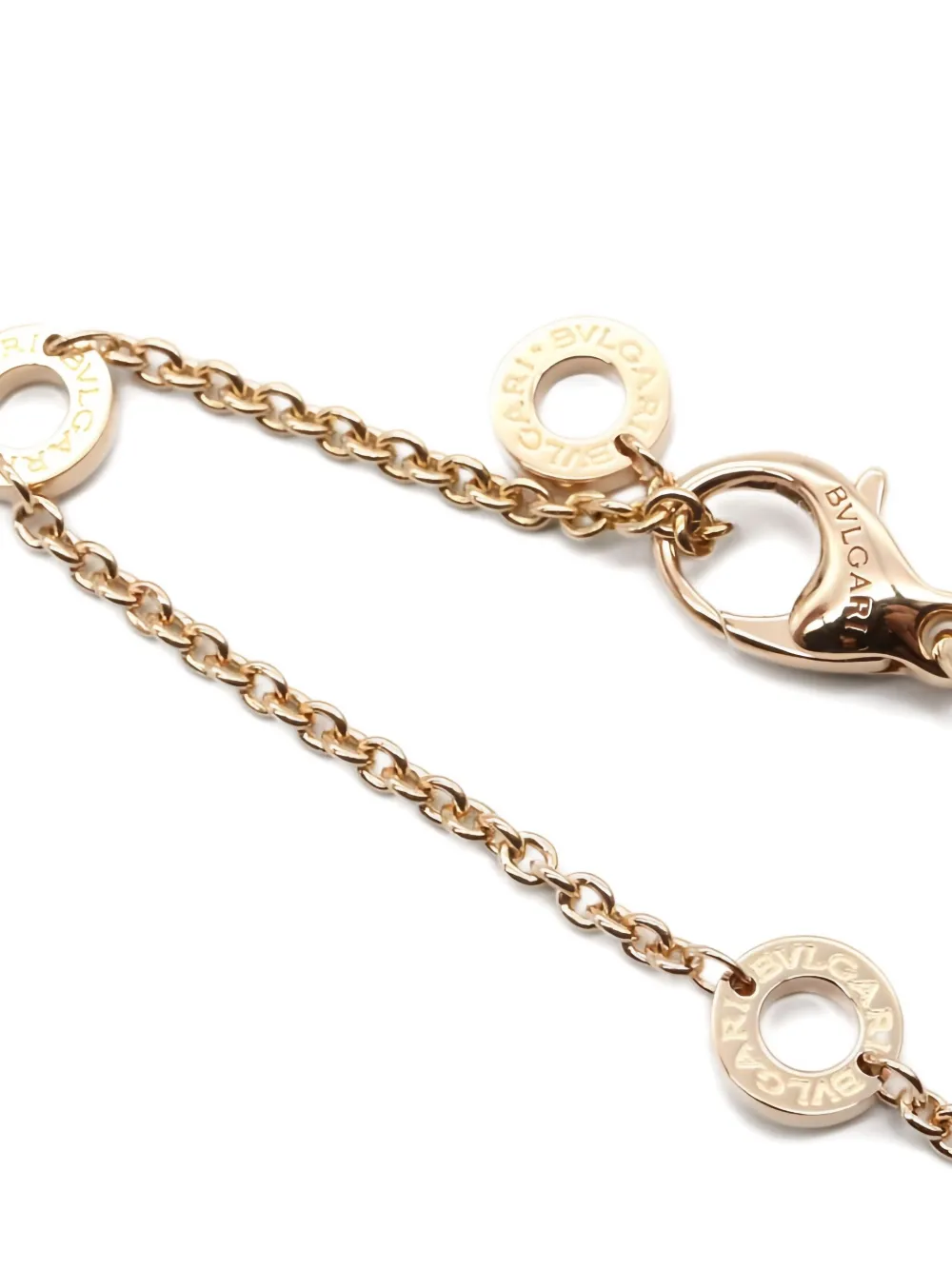 Pre-owned Bvlgari 2010s 18k Rose Gold 18k White Gold Necklace In Pink