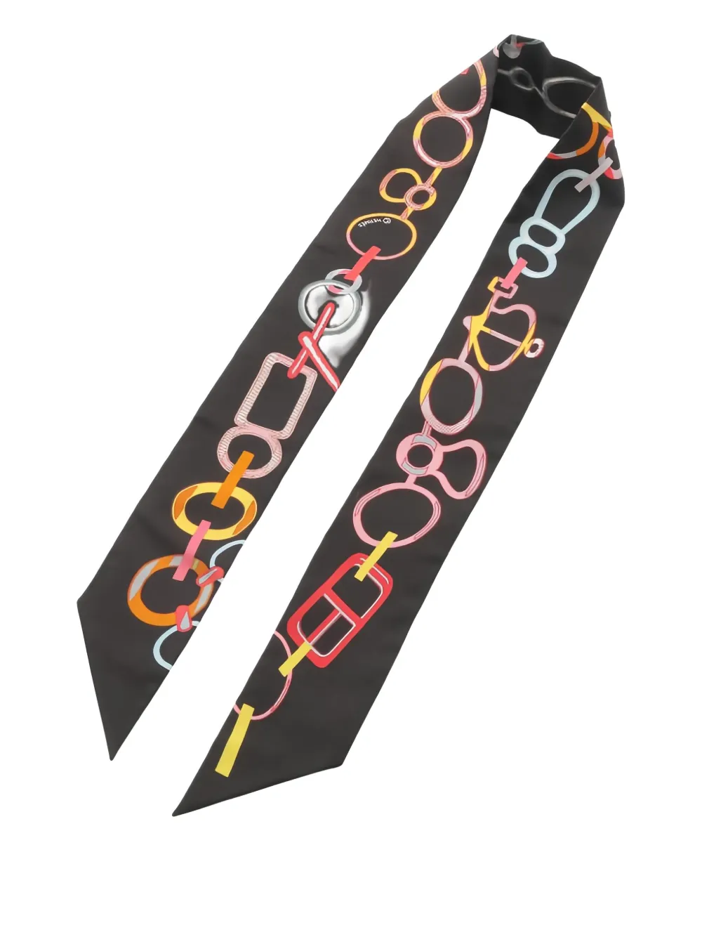 Pre-owned Hermes 2020's Do Re Boucles Ribbon Scarf In Black