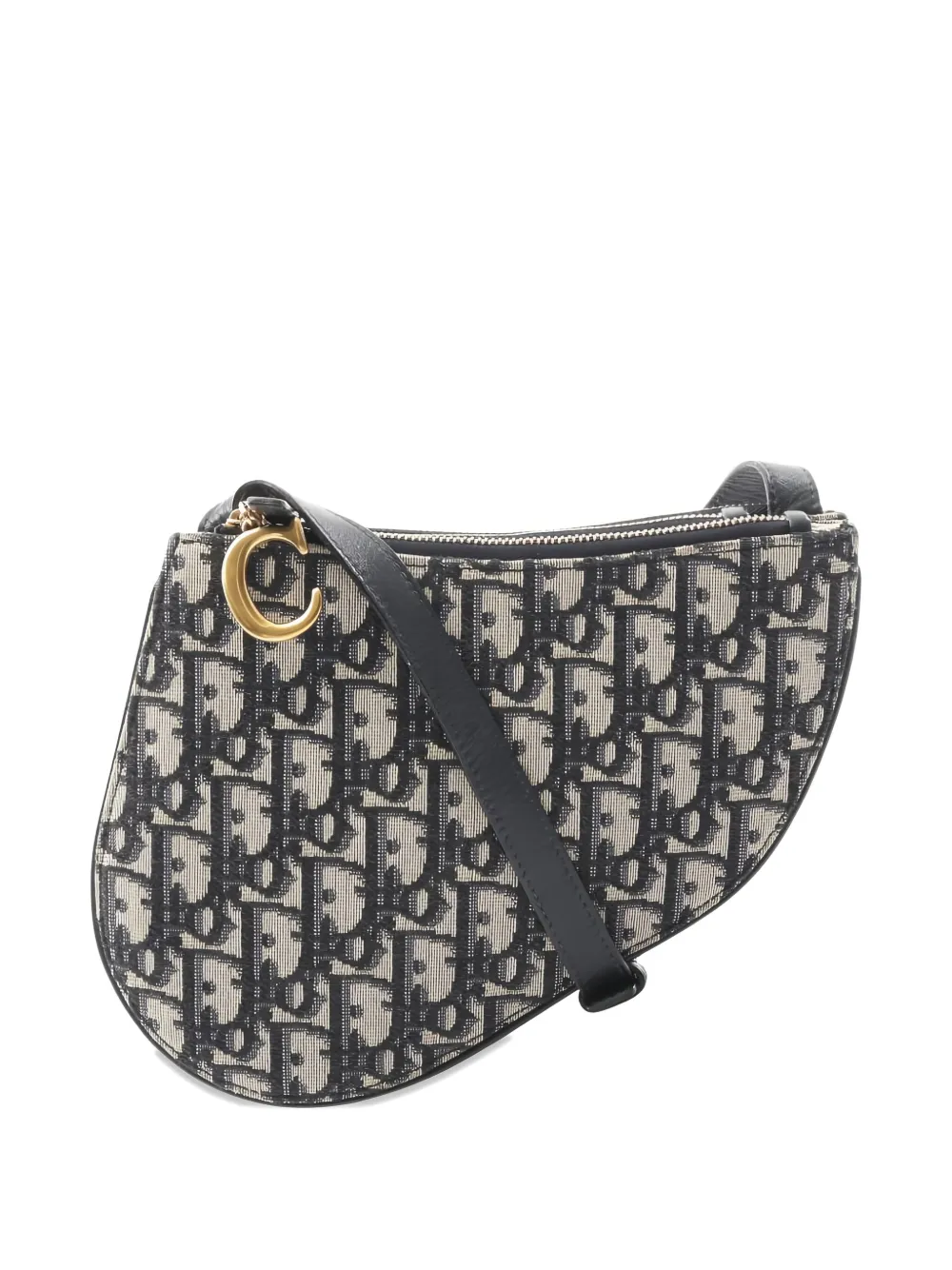 Christian Dior Pre-Owned 2010s Saddle oblique shoulder bag - Blu