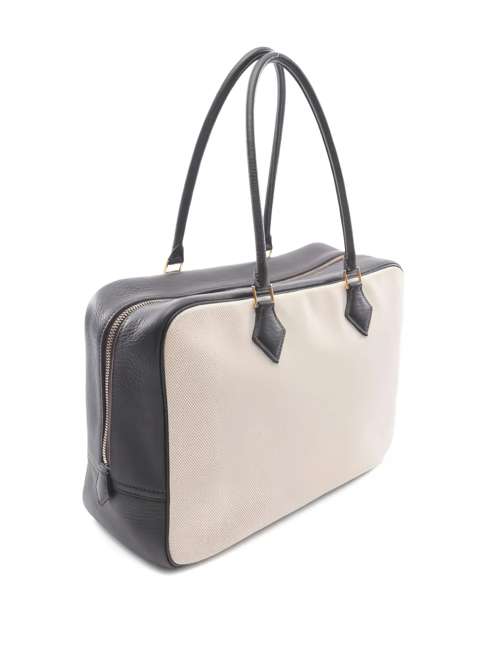 Pre-owned Hermes 2002 Plume 32 Leather Tote Bag In Neutral