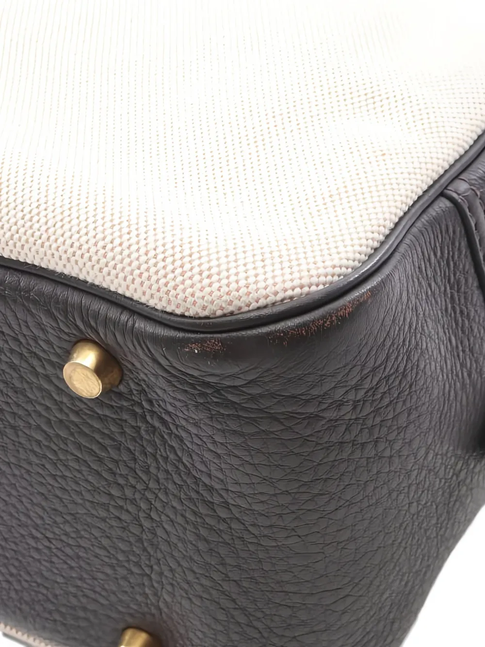 Pre-owned Hermes 2002 Plume 32 Leather Tote Bag In Neutral