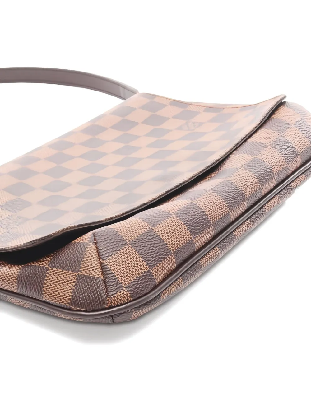 Pre-owned Louis Vuitton 2002 Musette Tango Shoulder Bag In Brown