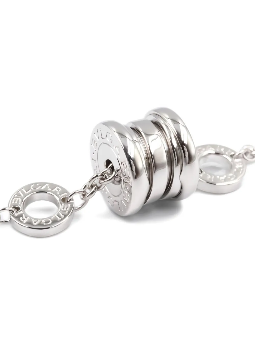 Pre-owned Bvlgari 2010s 18k White Gold B-zero1 Bracelet In Silver