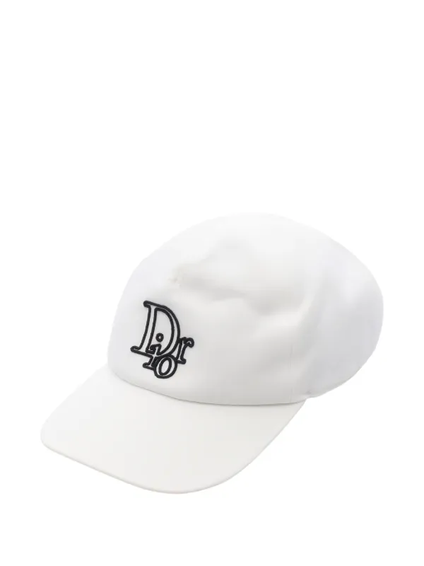 Christian Dior Pre-Owned 2020s logo-embroidered Cotton Cap | White