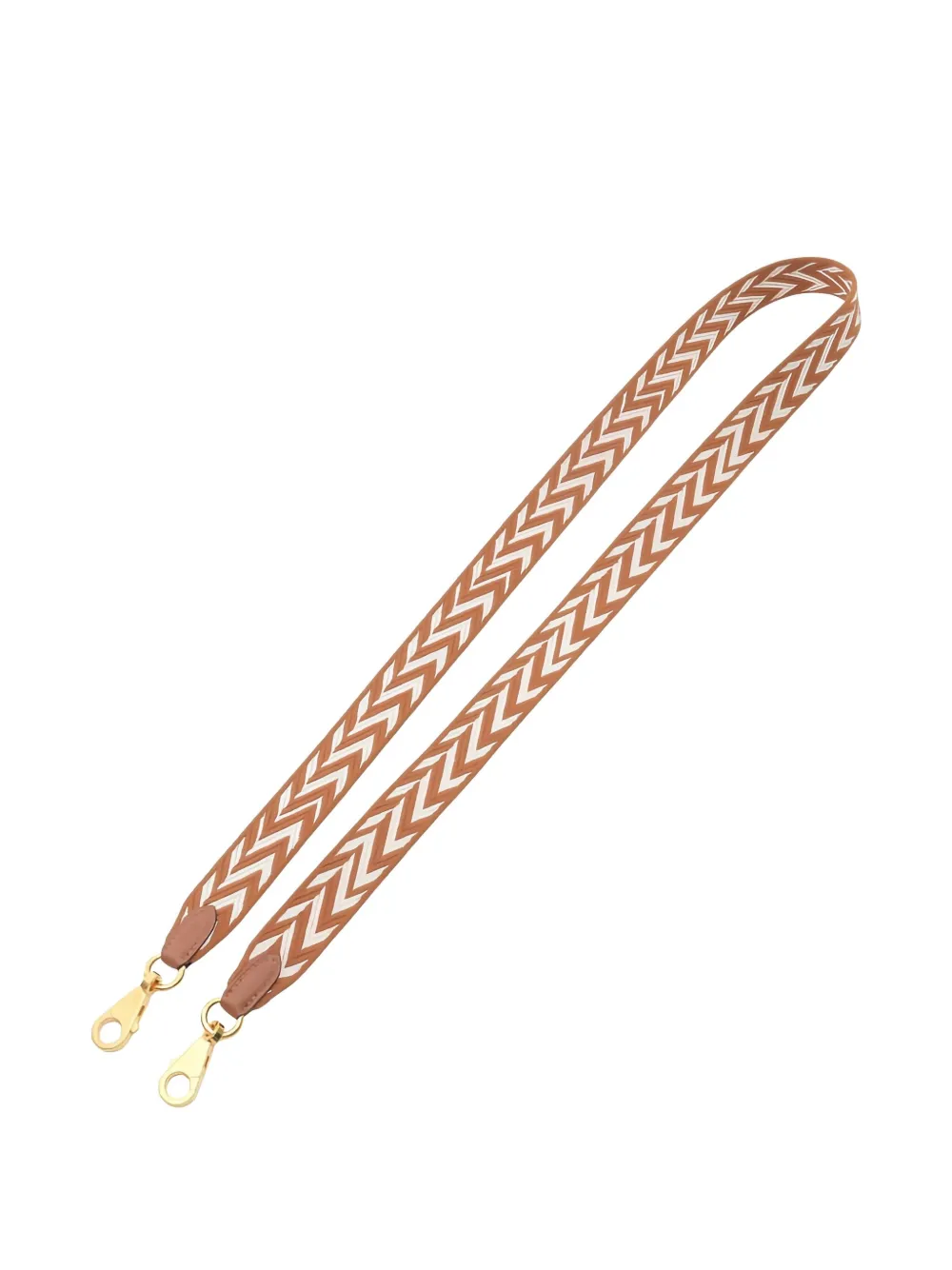 Pre-owned Hermes 2023 Sangle Zigzag Shoulder Strap In Brown