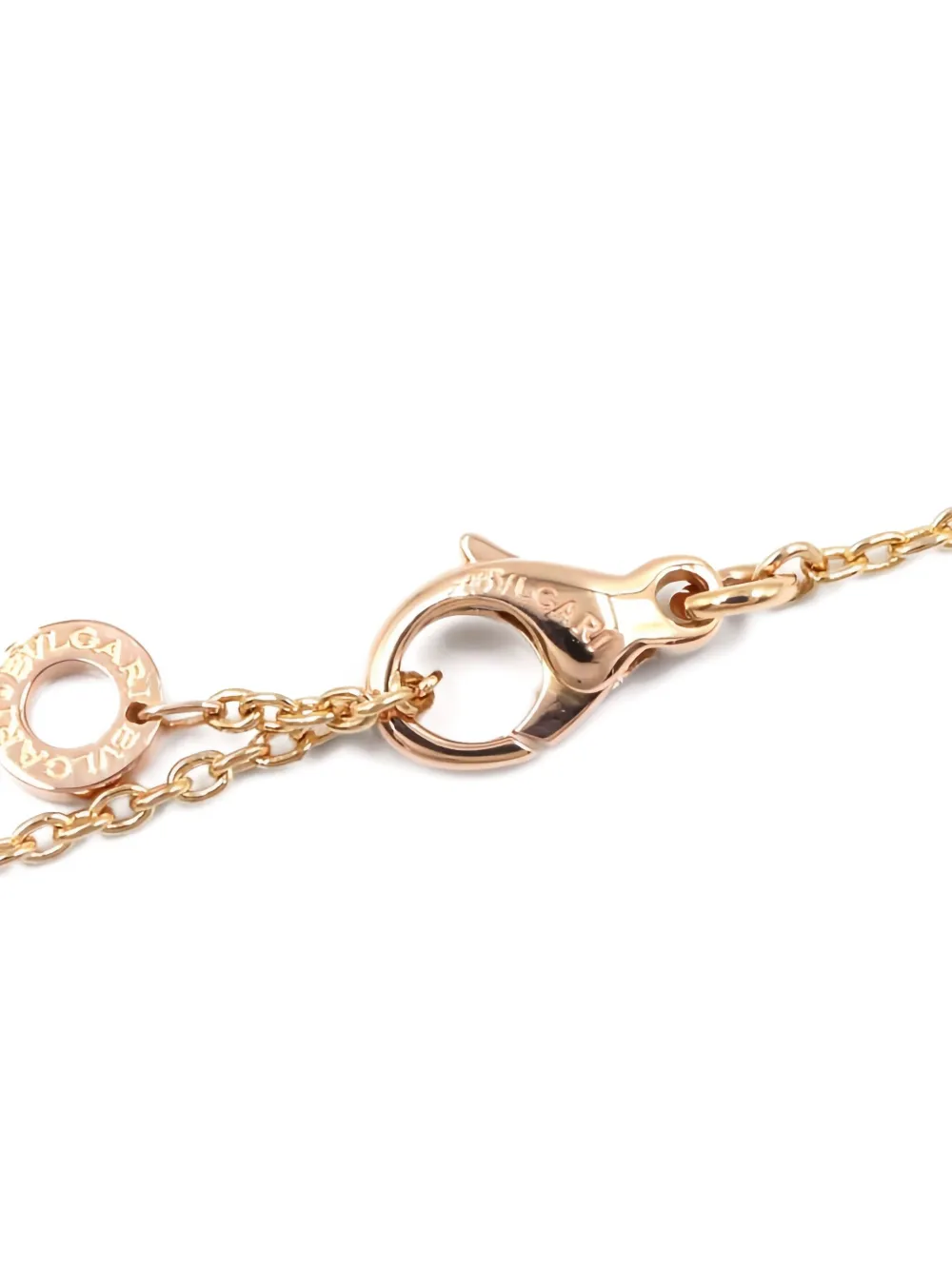 Pre-owned Bvlgari 2010s 18k Rose Gold B-zero1 Necklace In Pink
