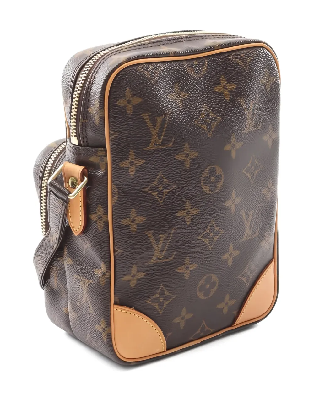 Pre-owned Louis Vuitton 2001 Amazon Monogram Cross Body Bag In Brown
