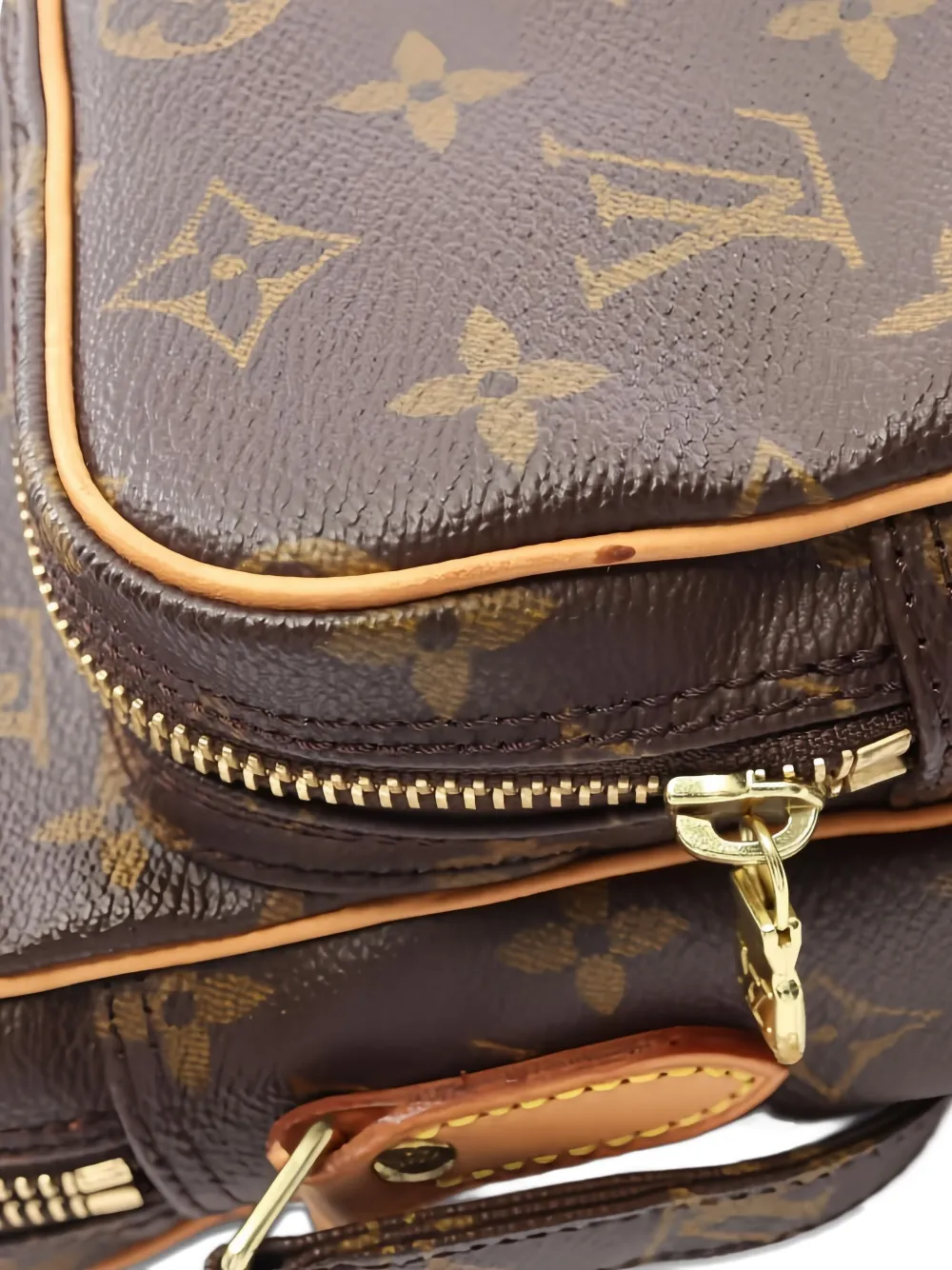 Pre-owned Louis Vuitton 2001 Amazon Monogram Cross Body Bag In Brown