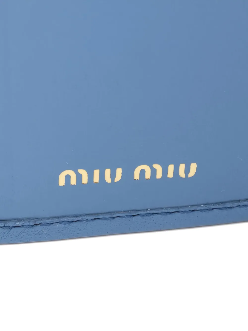Pre-owned Miu Miu 2020s Matelassé-effect Cardholder In Blue