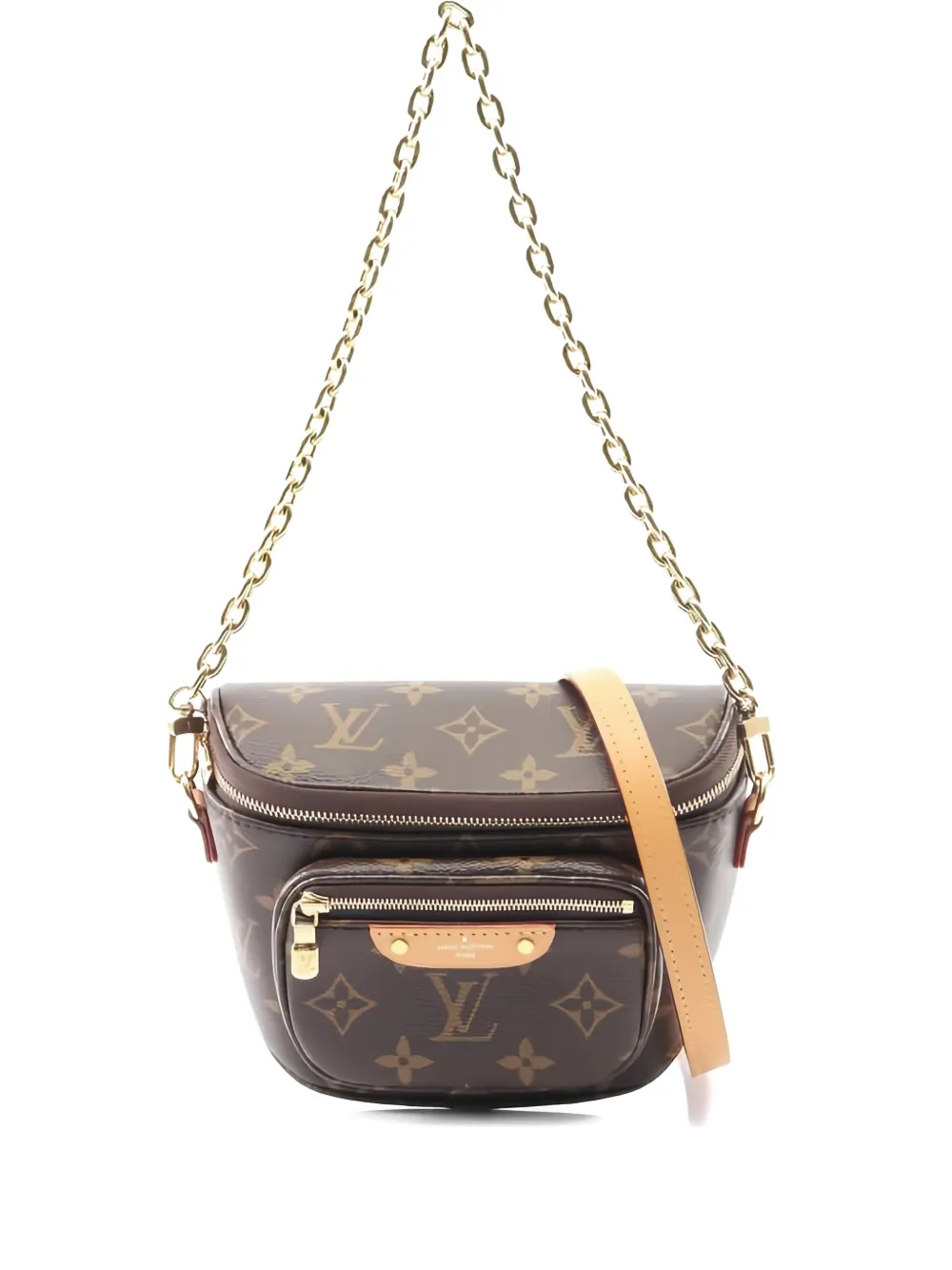 Pre-owned Louis Vuitton 2021 Mini Bum Bag In Brown