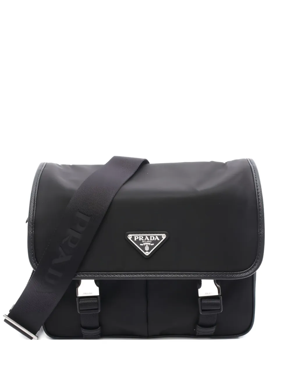 Prada Pre-Owned 2020s レザー ショルダーバッグ - ブラック Prada Pre-Owned 2020s レザー ショルダーバッグ - ブラック
