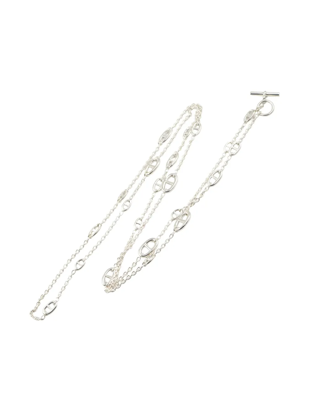 Pre-owned Hermes 2010s Farandole Necklace In Silver