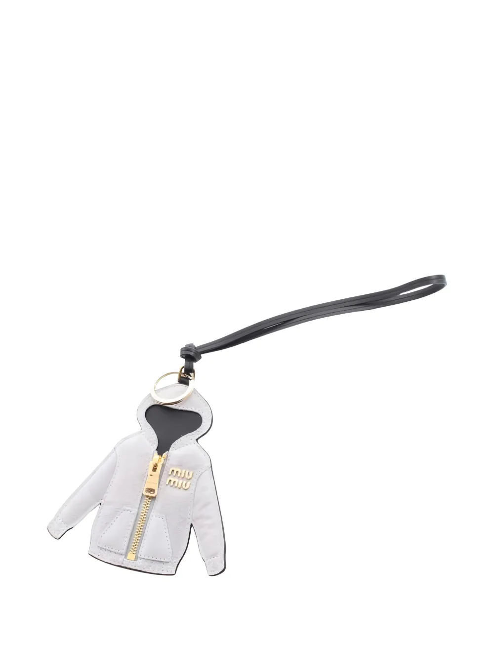 Pre-owned Miu Miu 2020s Hoodie-motif Bag Charm In Gray