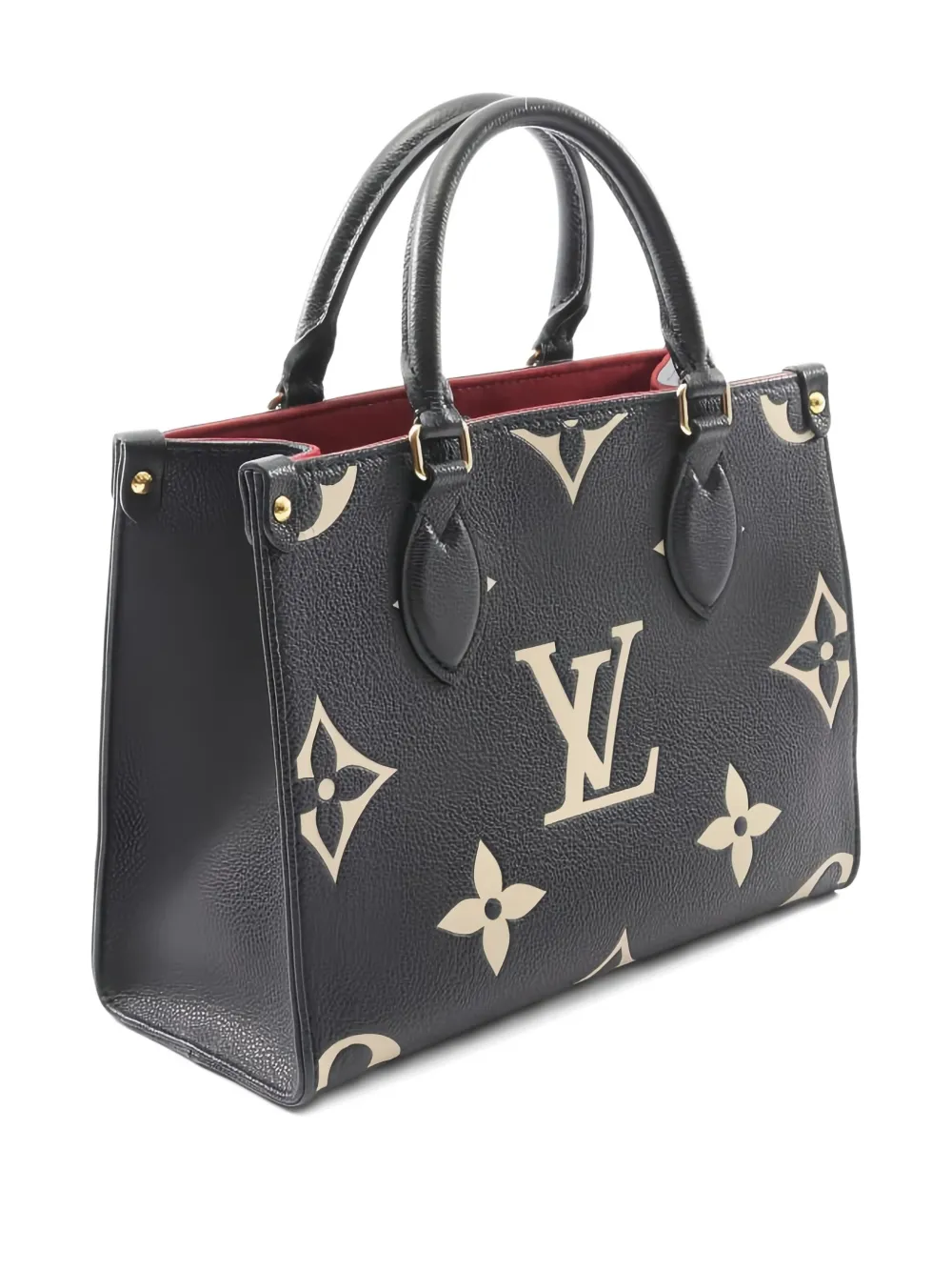 Pre-owned Louis Vuitton 2021 Monogram Empreinte On-the-go Pm Tote Bag In Black