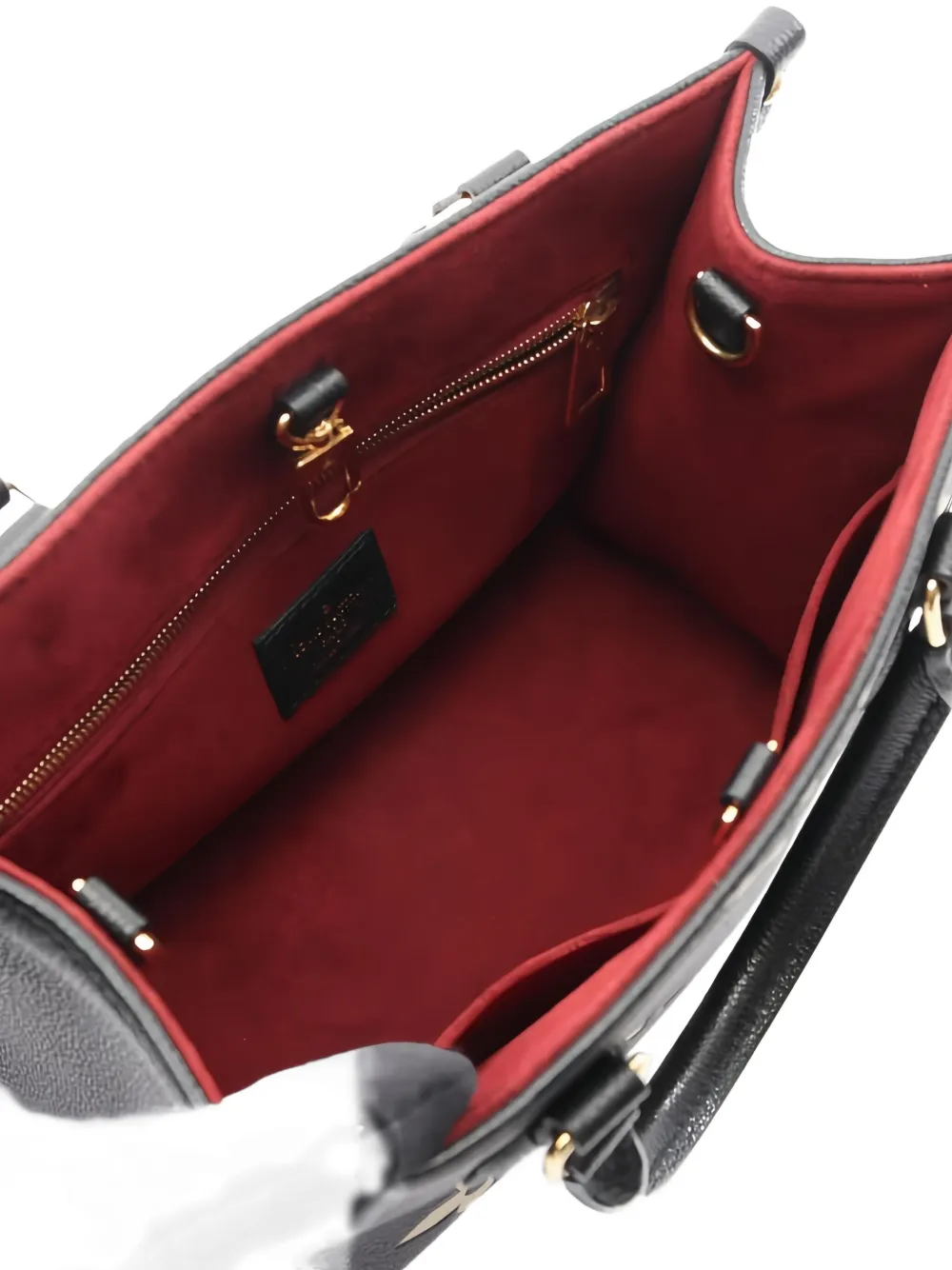 Pre-owned Louis Vuitton 2021 Monogram Empreinte On-the-go Pm Tote Bag In Black