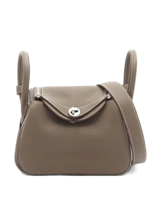 Hermès Pre-Owned 2024 mini Lindy leather tote bag