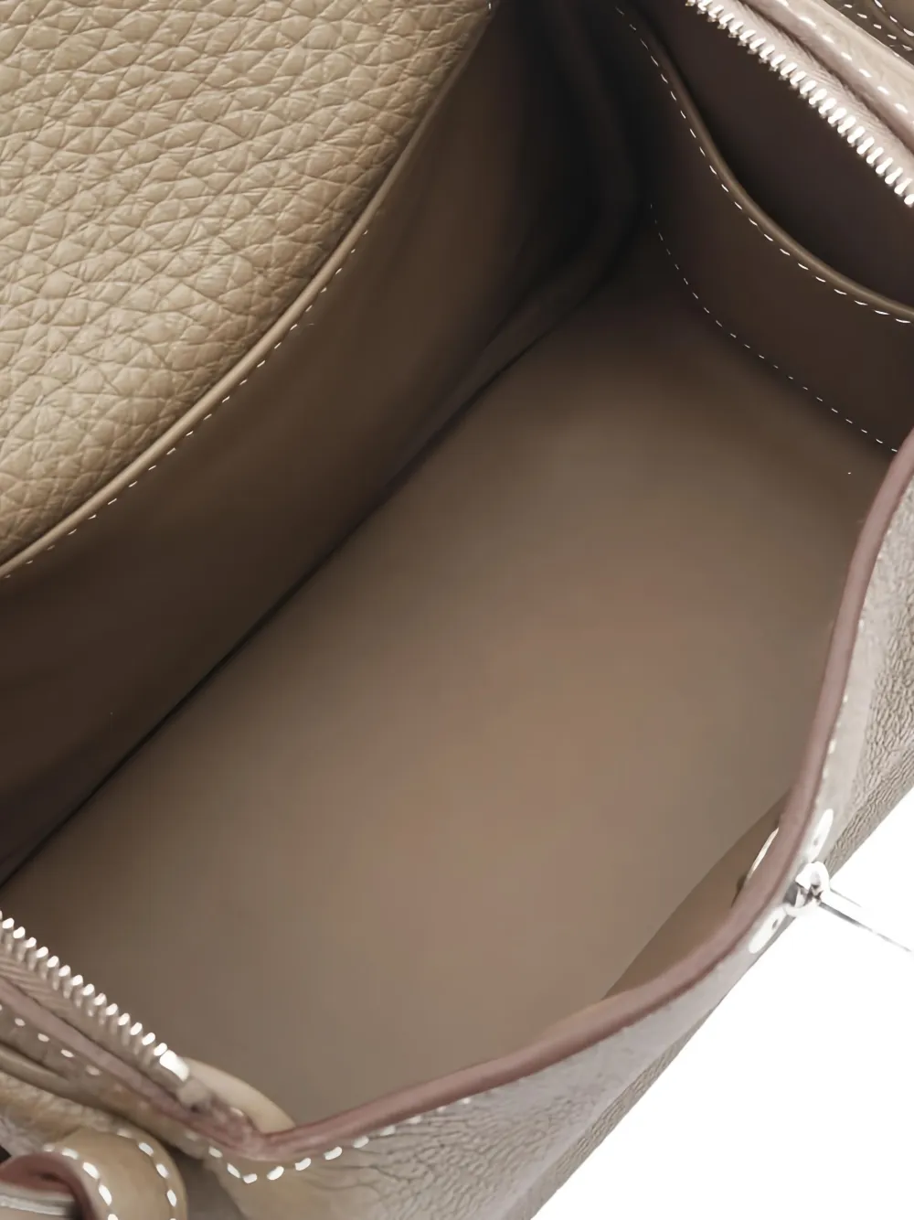 Pre-owned Hermes 2024 Mini Lindy Leather Tote Bag In Brown