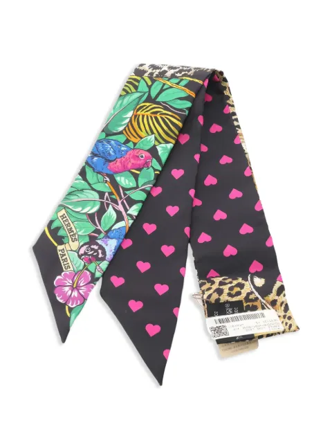 Hermès Pre-Owned 2020s Jungle Love Love ribbon scarf