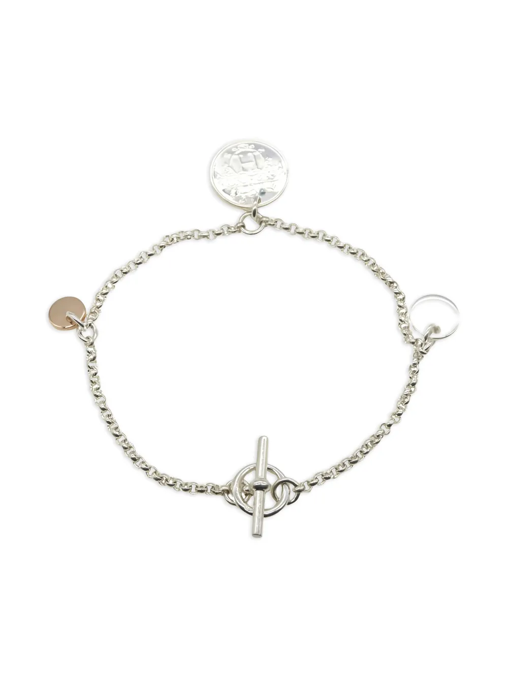 Hermès Pre-Owned 2010's Exlibris PM charm bracelet | Silver | Image 1