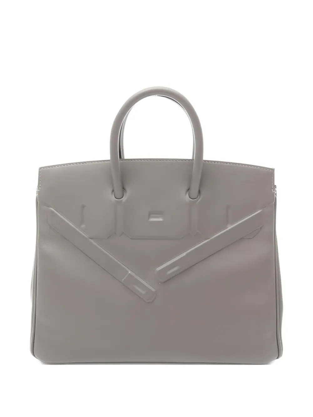 Pre-owned Hermes Shadow Birkin 25 Tote Bag In Gray