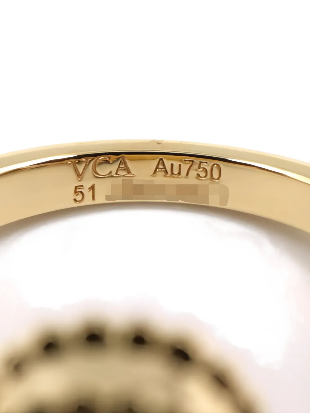 Pre-owned Van Cleef & Arpels 2010s 18k Yellow Gold Alhambra Diamond Ring
