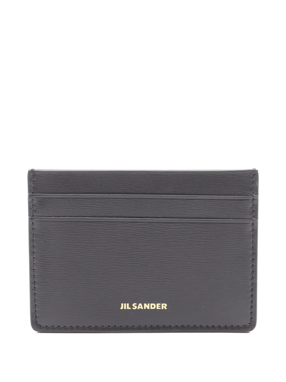 Pre-owned Jil Sander 2020s Logo Leather Card Holder In Black