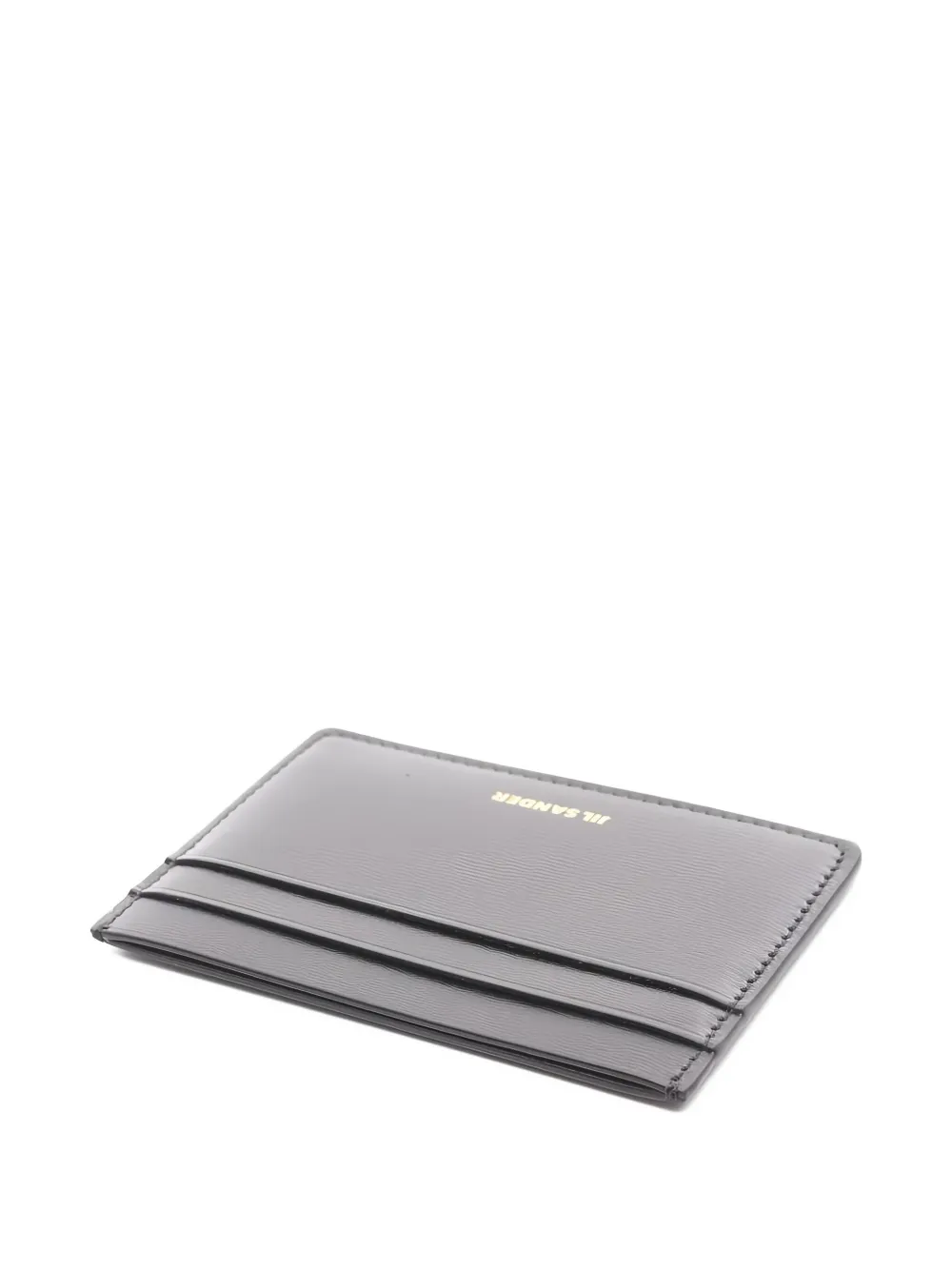 Pre-owned Jil Sander 2020s Logo Leather Card Holder In Black