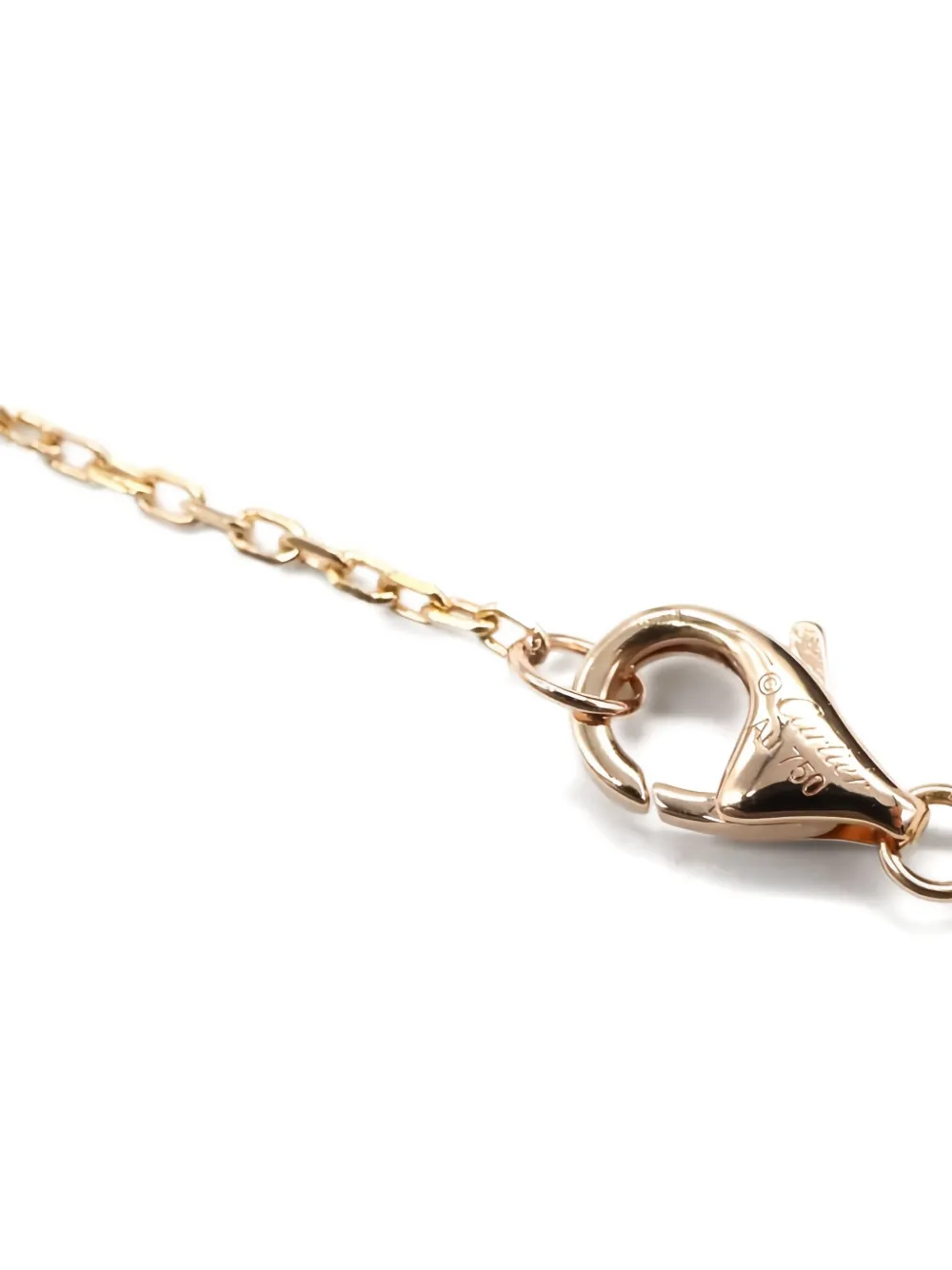 Pre-owned Cartier 2010s 18k Rose Gold Juste Un Clou Diamonds Necklace