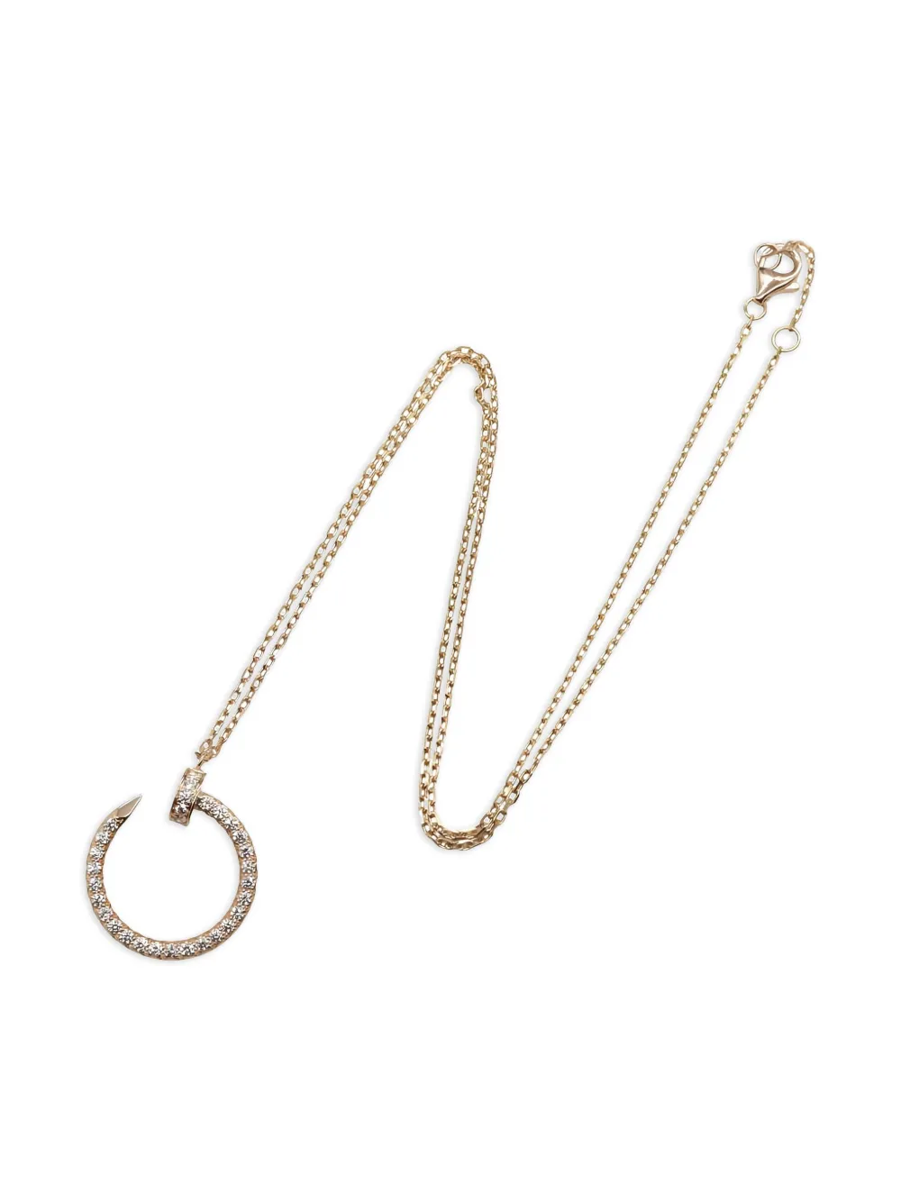 Cartier 2010s ジュスト アン クル ダイヤモンド ネックレス 18Kローズゴールド - ゴールドトーン