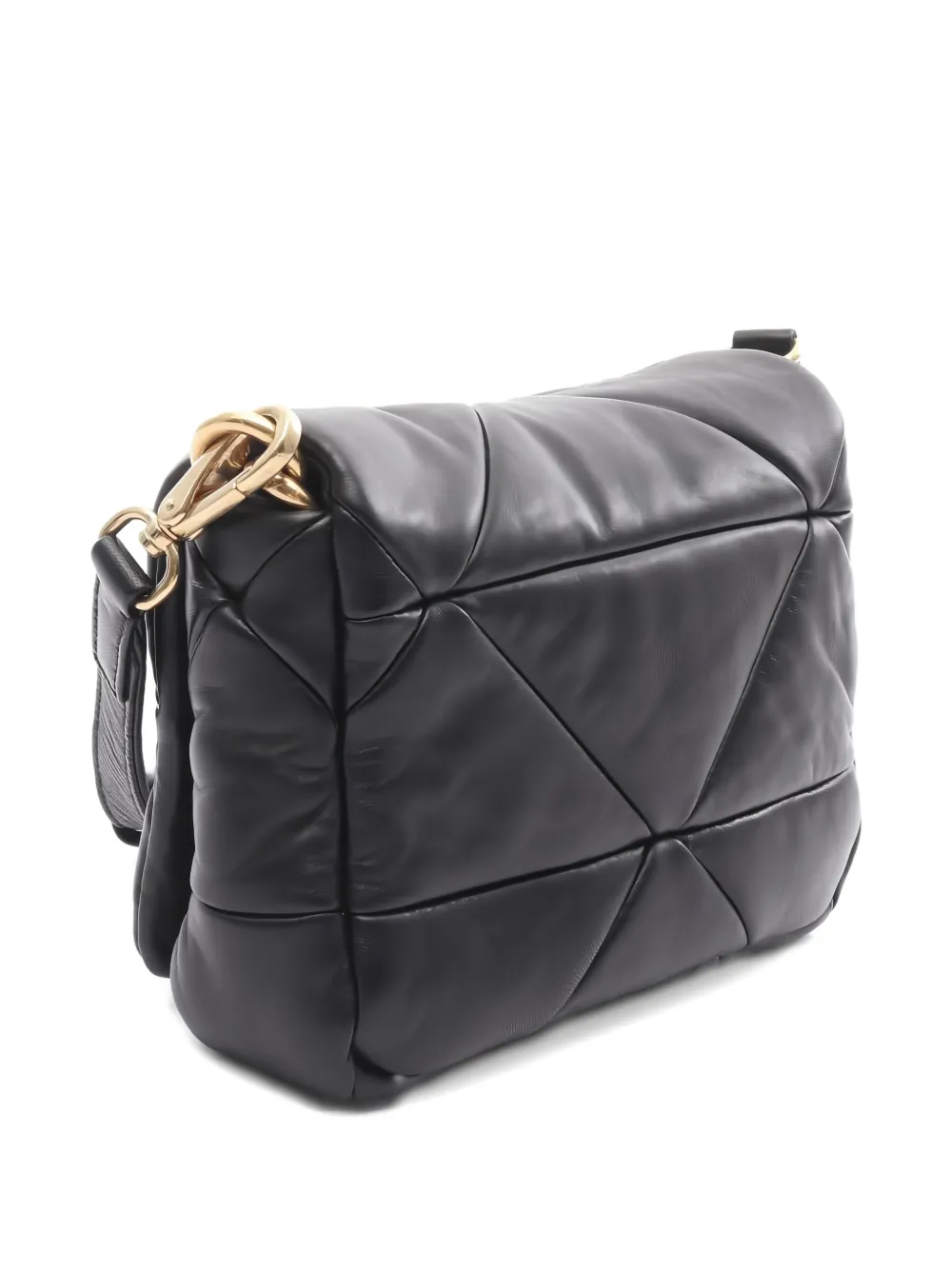 Pre-owned Prada 2010s System Patchwork Shoulder Bag In Black