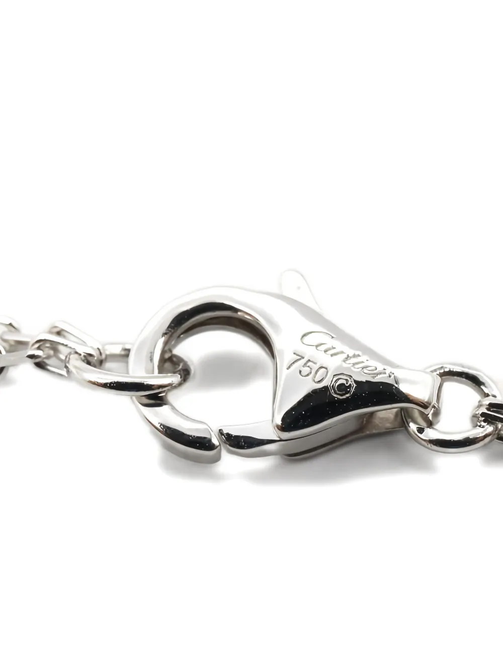 Pre-owned Cartier 2010s 18k White Gold Love Circle Necklace In Silver