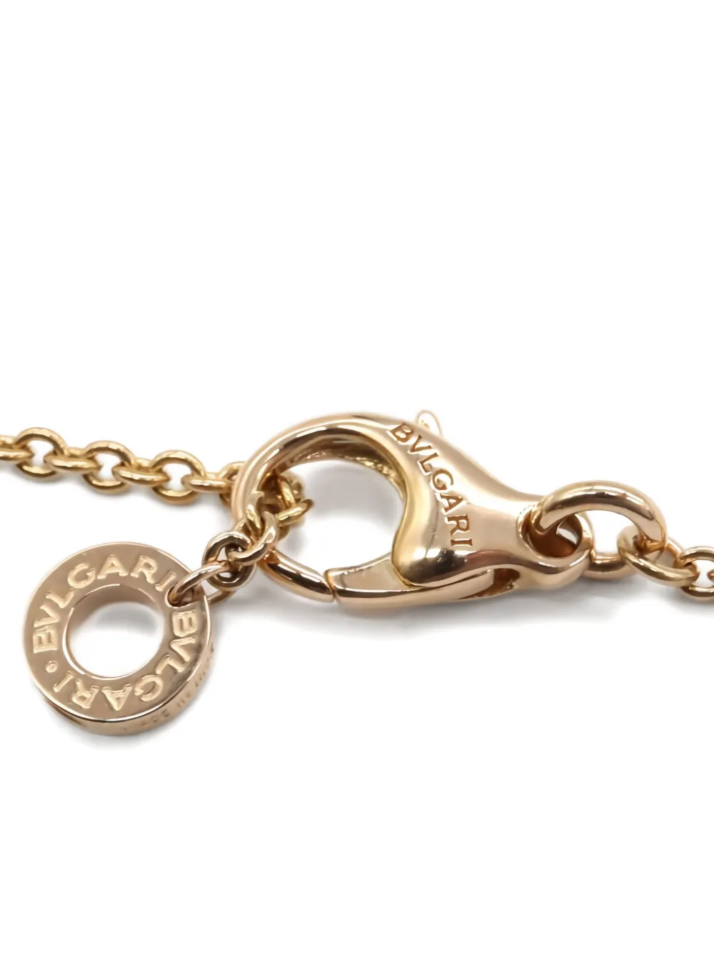 Pre-owned Bvlgari 2010s 18k Rose Gold B-zero1 Necklace In Pink