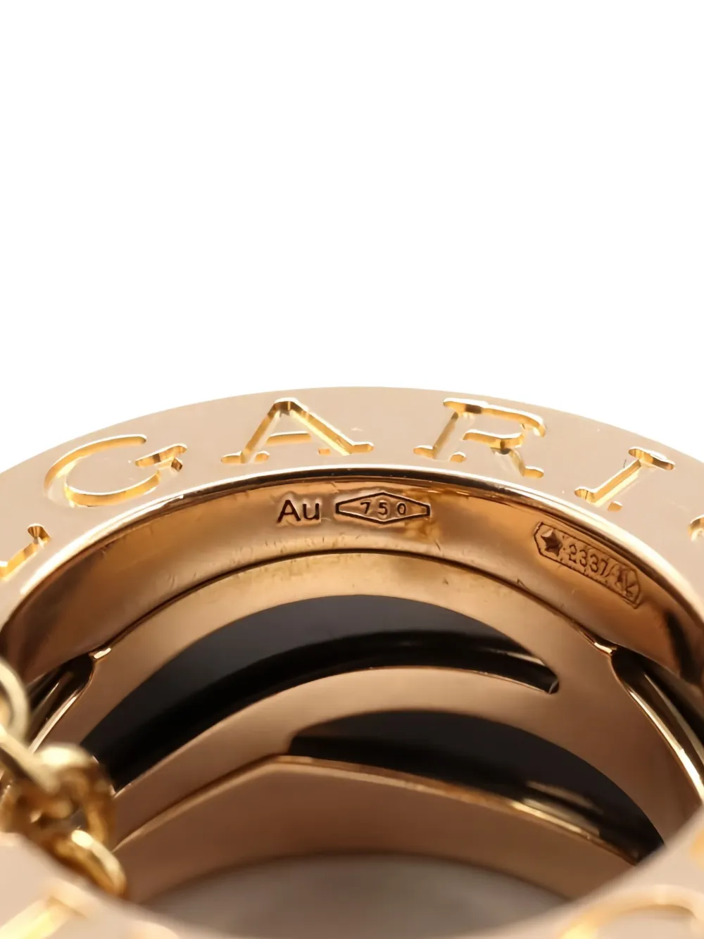Pre-owned Bvlgari 2010s 18k Rose Gold B-zero1 Necklace In Pink