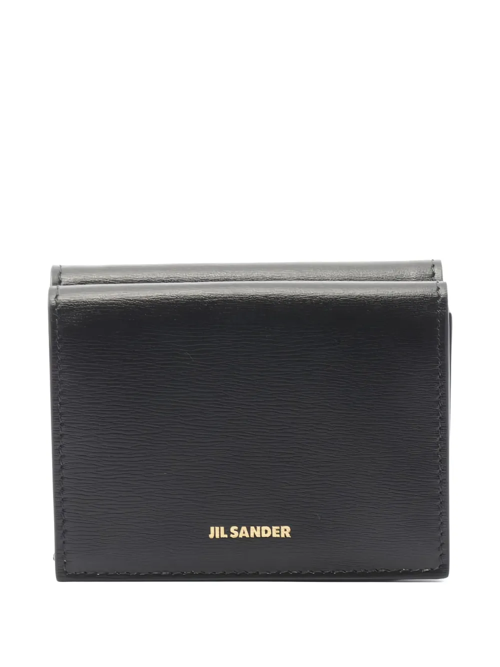 Pre-owned Jil Sander 2020s Trifold Teather Wallet In Black