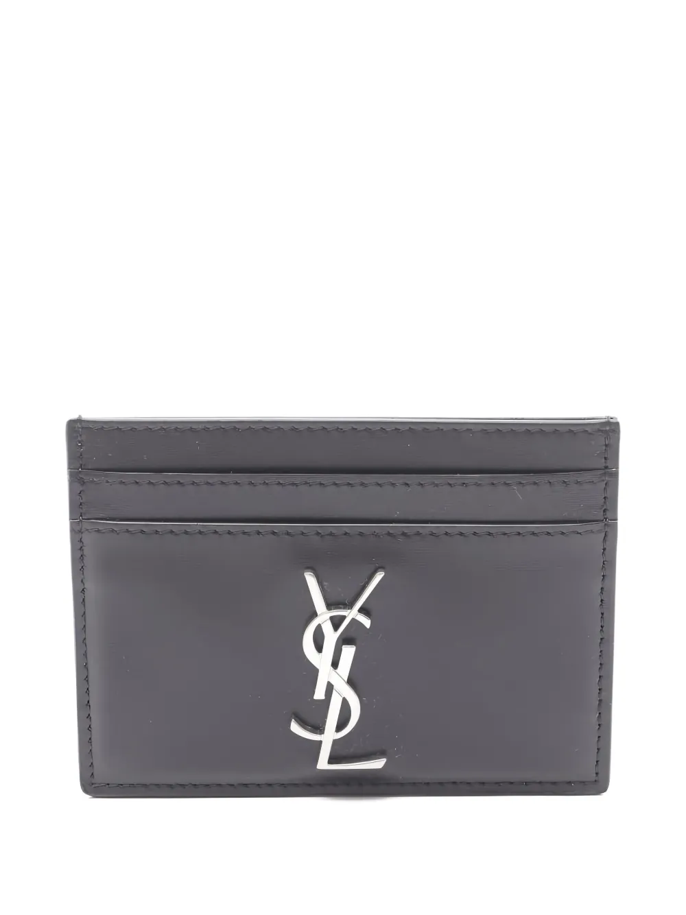Saint Laurent Pre-Owned 2020s logo leather card case wallet | Black | Image 1