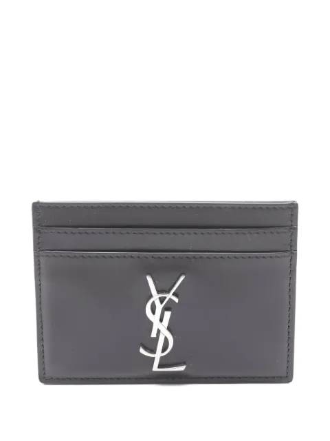 Saint Laurent Pre-Owned 2020s logo leather card case wallet