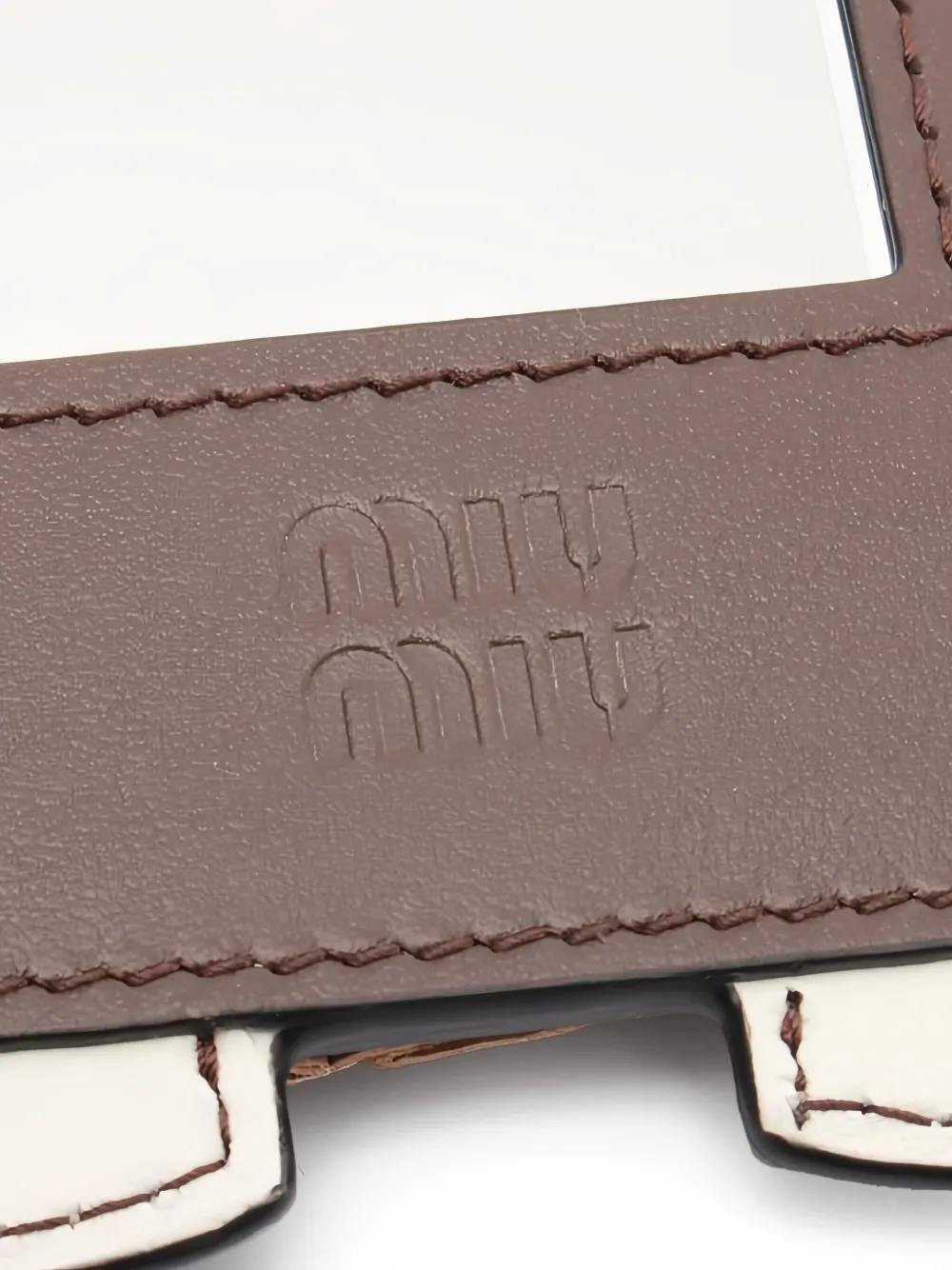 Pre-owned Miu Miu 2020s Trick Key Charm Mirror Bag Accessories In Brown