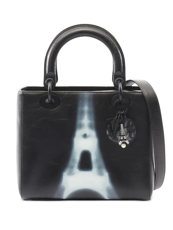 Christian Dior 黒 ハンドバッグ （少し訳あり） 値下しました。 Christian Dior ブラック ハンドバッグ LADY DIOR レディディオール