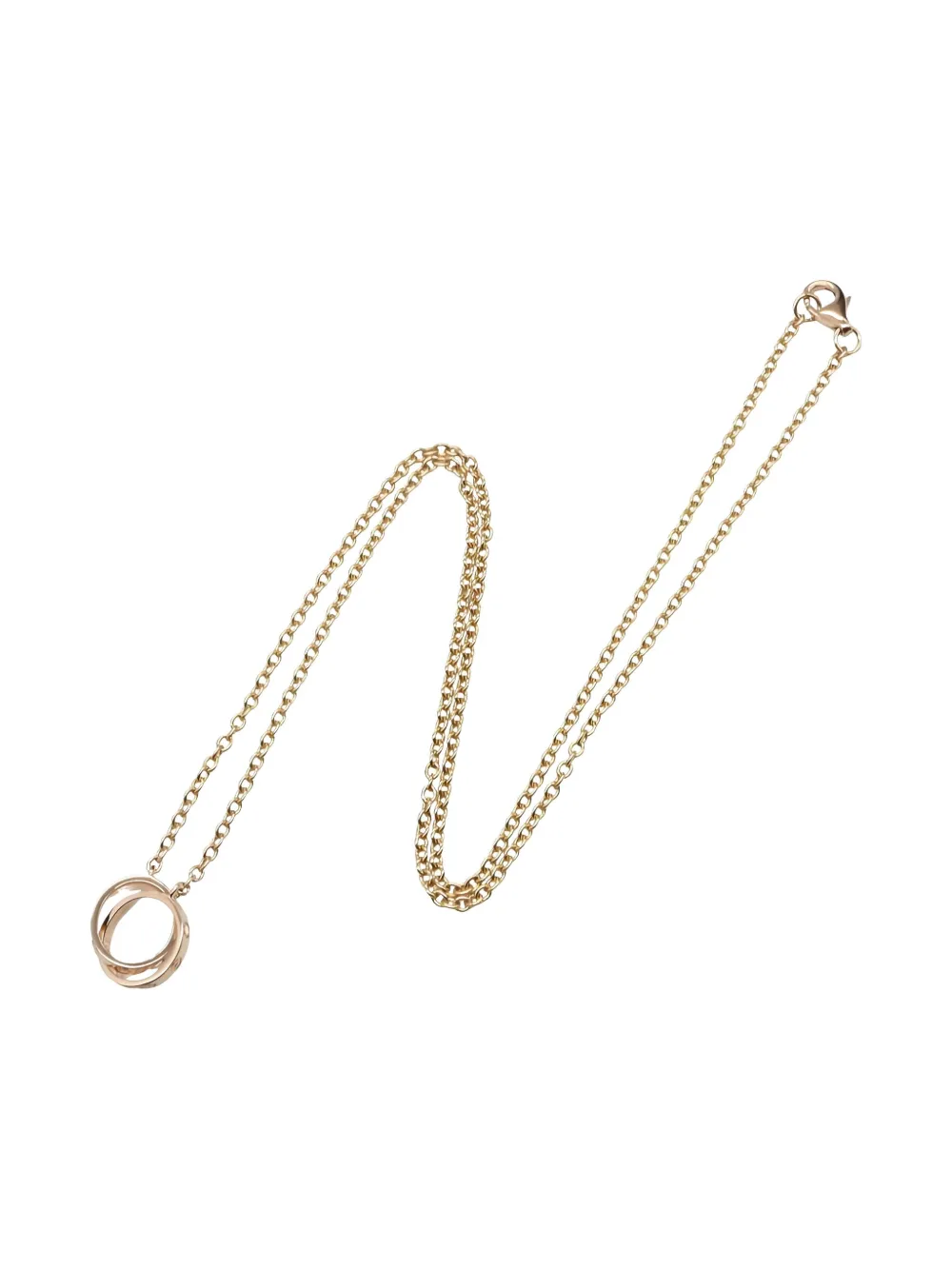 Pre-owned Cartier 2010s 18k Rose Gold Baby Love Necklace In Pink