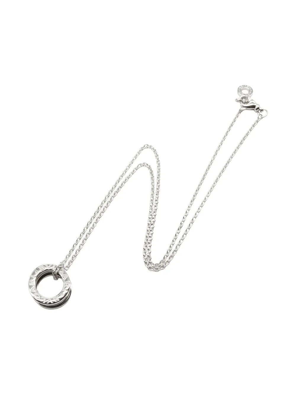 Bvlgari Pre-Owned 2010s 18K white gold B-zero1 B necklace | Men | Image 2