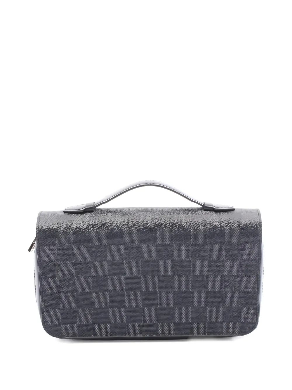 Pre-owned Louis Vuitton 2016 Xl Zippy Damier Graphite Wallet In Black