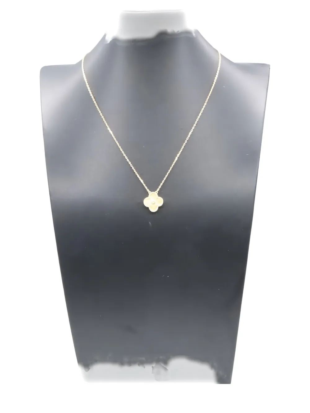 Pre-owned Van Cleef & Arpels 2010s 18k Yellow Gold Alhambra Diamond Necklace