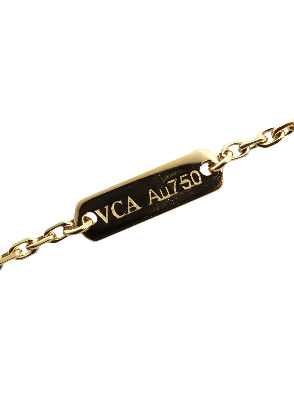 Pre-owned Van Cleef & Arpels 2010s 18k Yellow Gold Alhambra Diamond Necklace