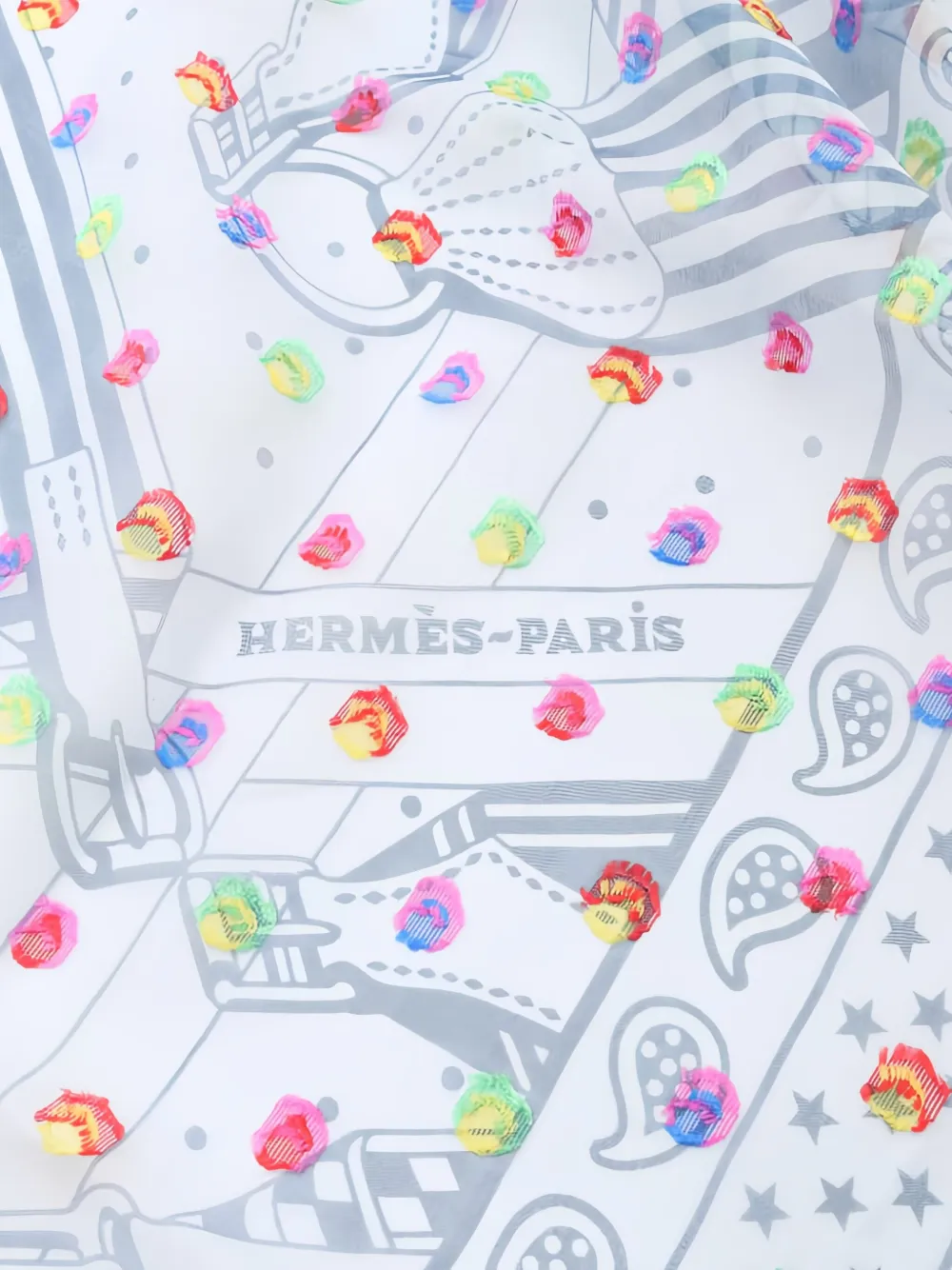 Hermès Pre-Owned mascada con motivo en zigzag 2010 | Image 2