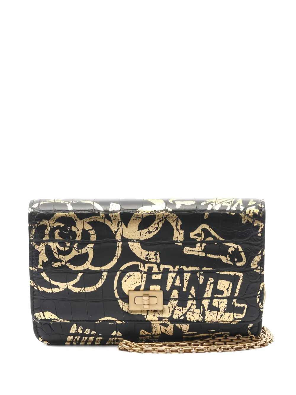 CHANEL Pre-Owned 2019 2.55 チェーンウォレット ミニ - ブラック