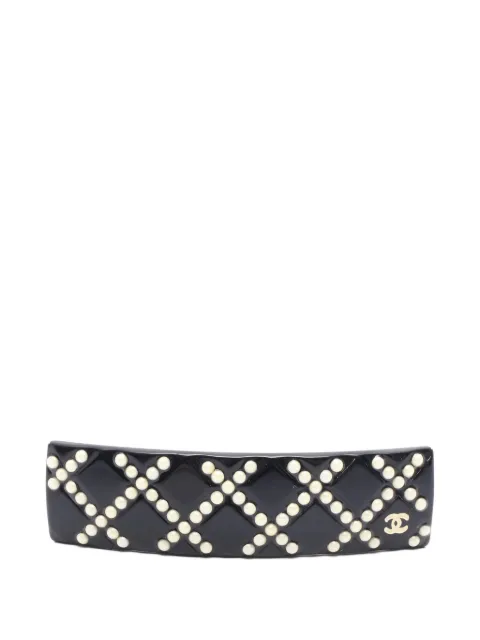 CHANEL Pre-Owned broche para el cabello Coco-mark 1986
