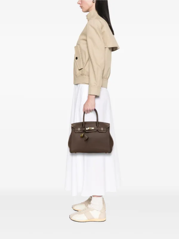 Hermès Pre-Owned 2015 Togo Birkin Retourne 30 Handbag Brown FARFETCH IN