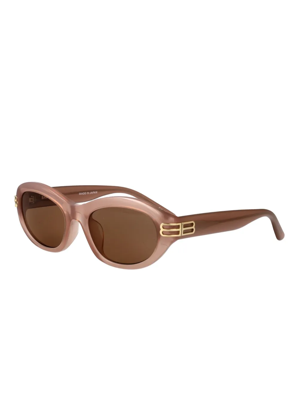 Balenciaga Eyewear oval-frame sunglasses - Beige